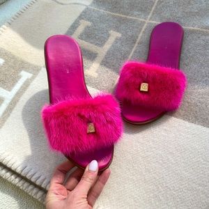 Louis Vuitton | Shoes | Louis Vuitton Lock It Sandals Hot Pink Mink |  Poshmark